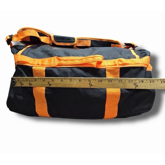 Harley Davidson 2-in-1 Travel Biker Duffel Back Pack Bag Black Orange No Charm - Picture 6 of 6